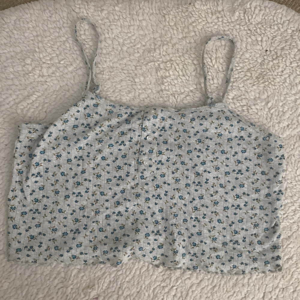 Floral cropped tank top